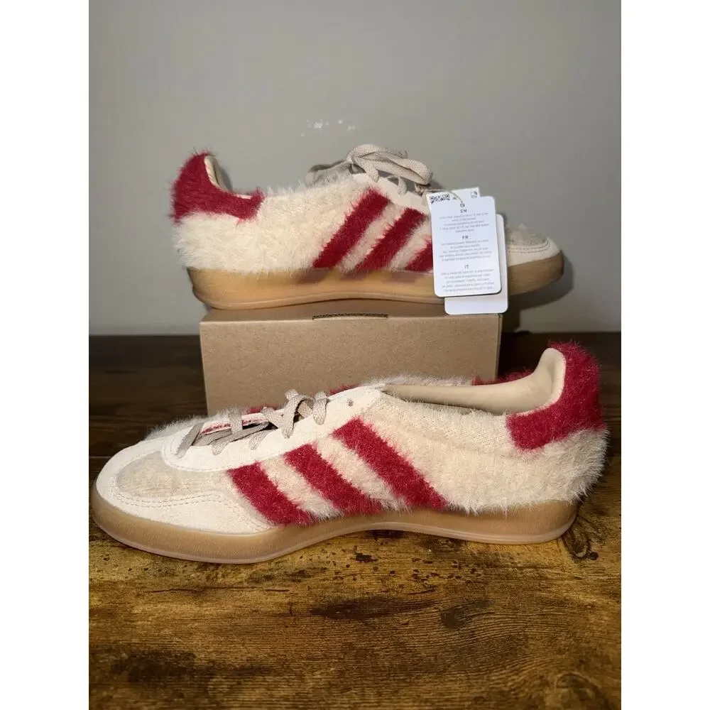 adidas Originals Gazelle Indoor W Beige Red Gum Women Casual Shoes JP8341